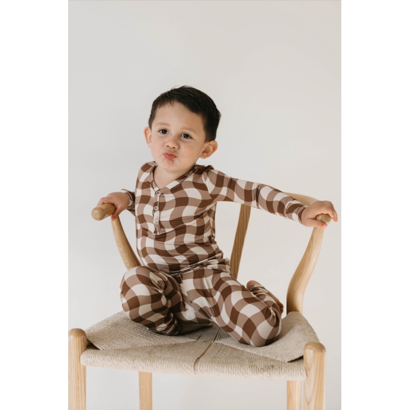 Bamboo Two Piece Pajamas | Groovy Gingham