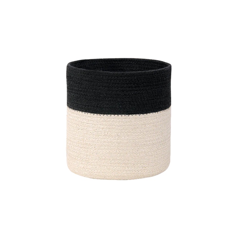 BASKET DUAL BLACK – NATURAL|22 x 21 cm|BLACK – NATURAL