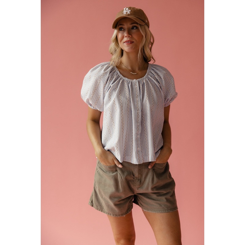 Blowing Smoke Button Down Blouse