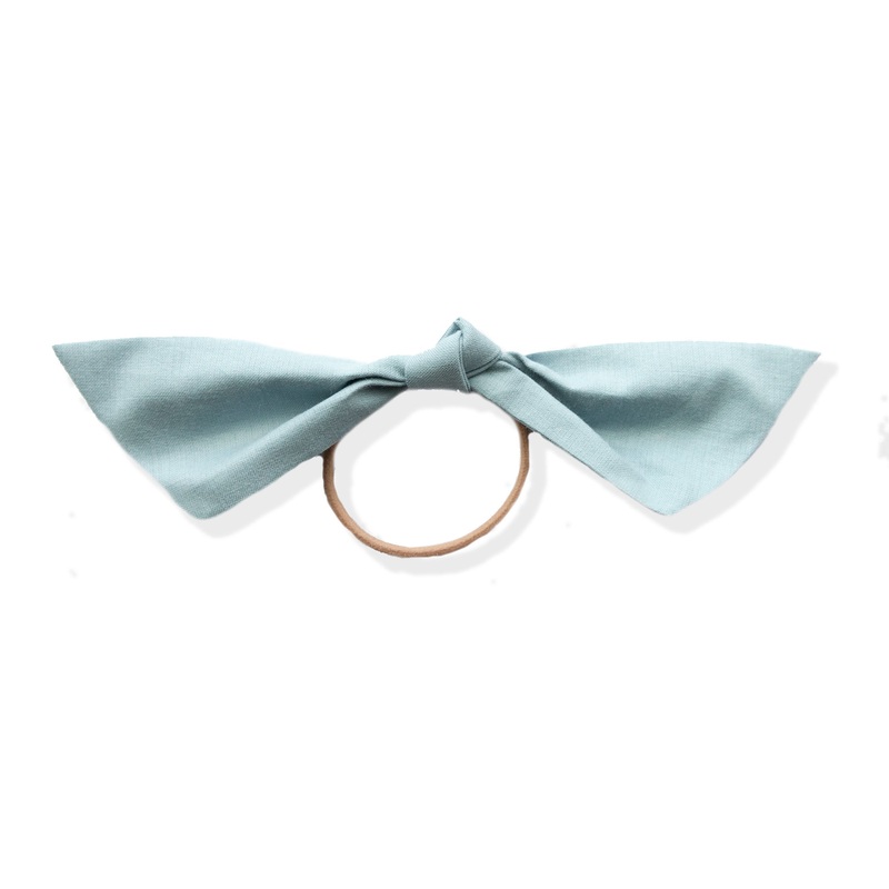 Faded Denim | Modern Knot|Beige Elastic|Black Elastic