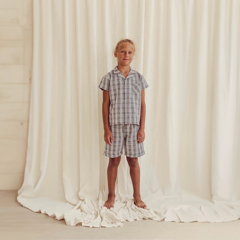 Okko & Nelio Set – Check Blue|2yr|4yr|6yr