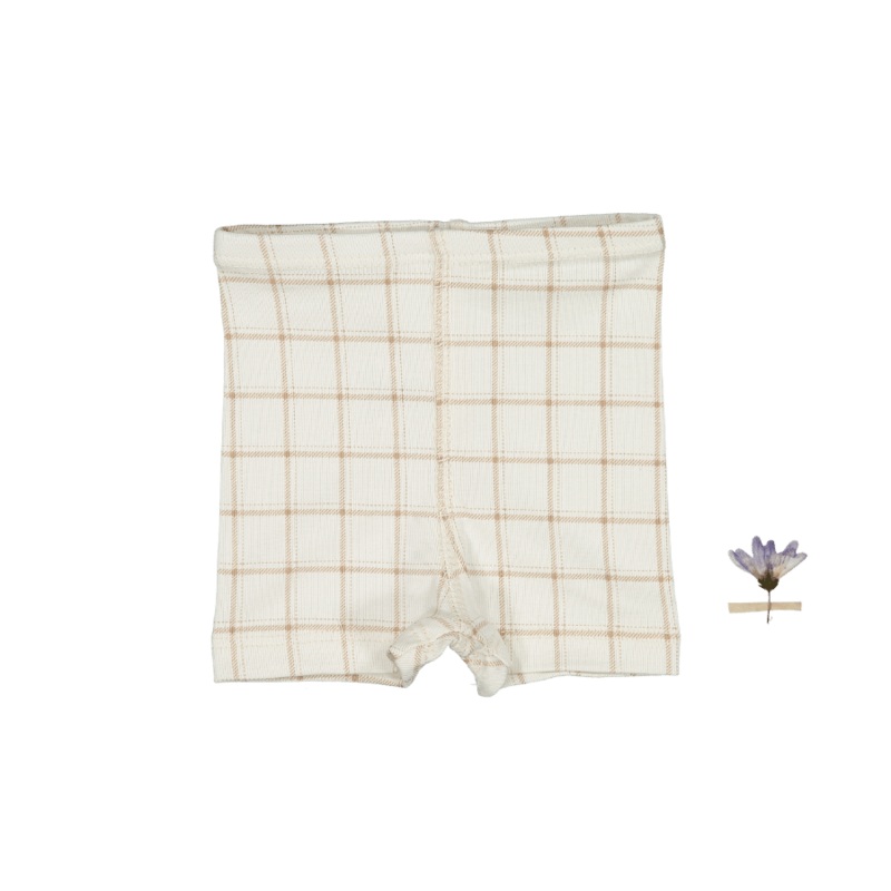 The Printed Short – Tan Grid|3m|6m|12m|18m|24m|36m|4|6|8