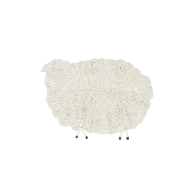 WOOLABLE RUG PINK NOSE SHEEP|120 x 170 cm|Sheep White|Frosted Rose|Almond Frost