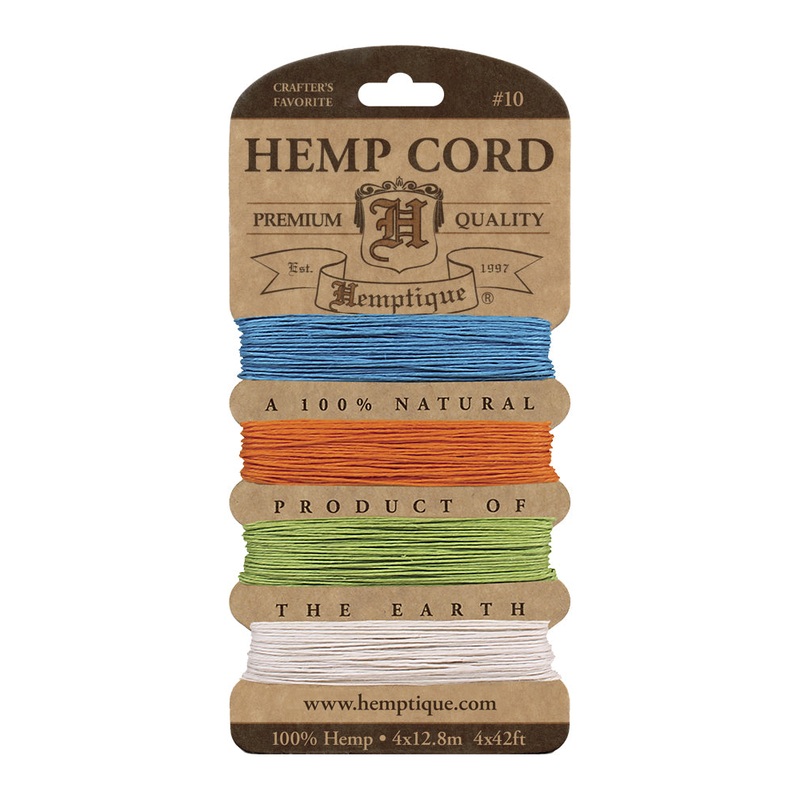 #10 (0.5mm) Hemp Cord Cards|Shades of Aquamarine|Shades of Emerald|Spring Bloom 1|Bright|Shades of Topaz|Shades of Bronze|Primary|Earthy Pastel|Earthy|Vintage|Shades of Onyx|Shades of Party|Pastel|Shades of Ruby|Spring Bloom 2|Variegated 3|Variegated 2|Me