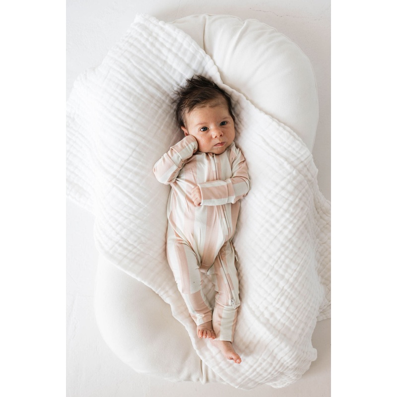 Bamboo Zip Pajamas | Candy Stripe