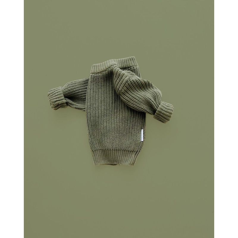Chunky Knit Sweater | Green|0-6M|6-12M|12-24M|2-3T|3-4T|4-5T
