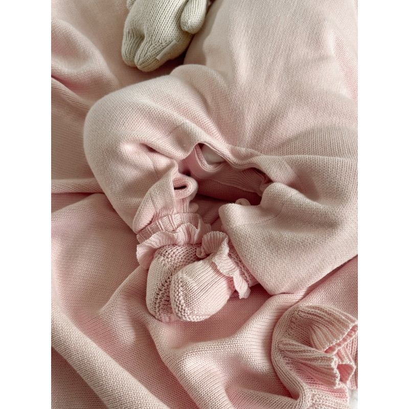 Classic Ruffle Booties – Powder Pink