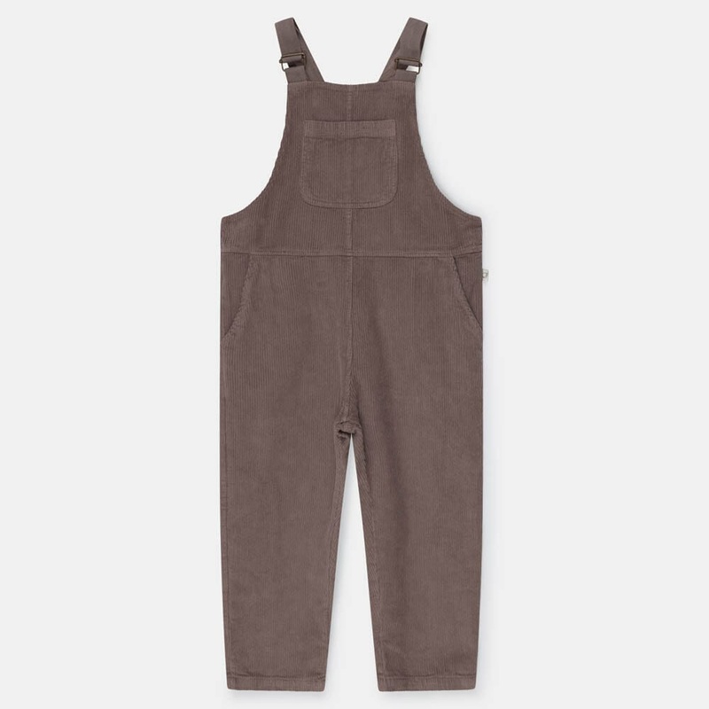 Organic Corduroy Kids Overalls – Taupe