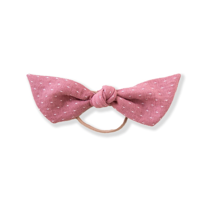 Raspberry | Modern Knot|Beige Elastic|Black Elastic