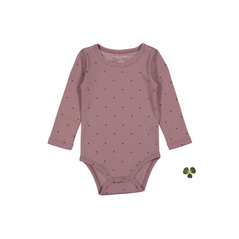 The Printed Long Sleeve Onesie – Heart