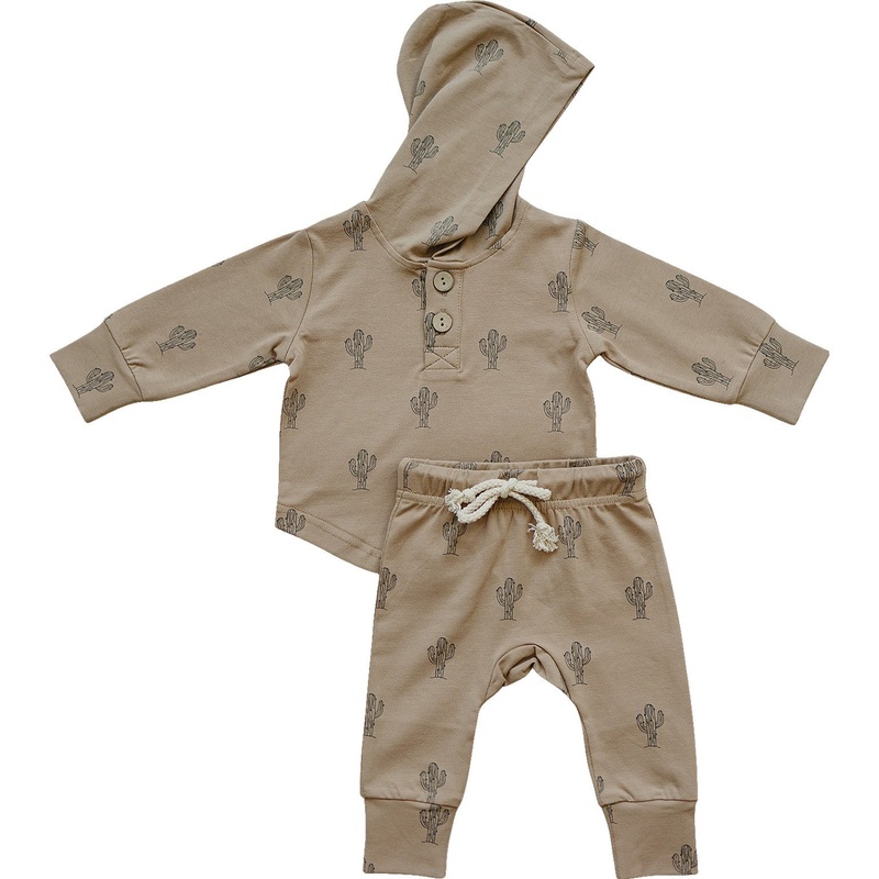 Cactus Hooded Set|0-3|3-6|6-12|18|2T|3T|4T|5T