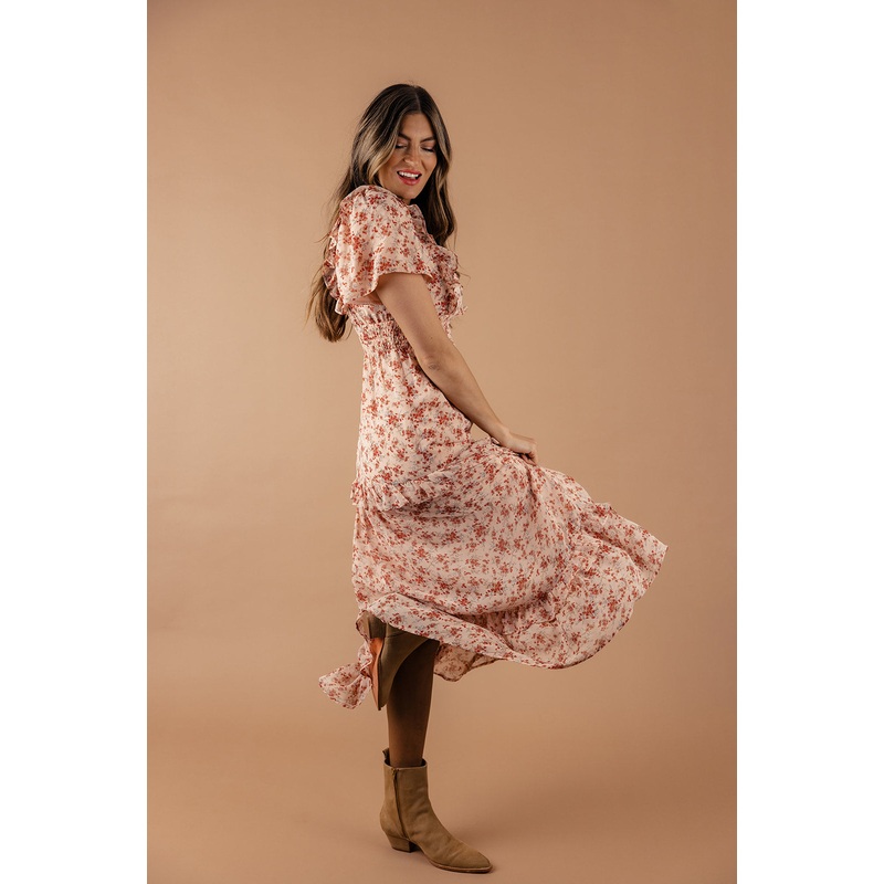 Celeste Ruffle Maxi|PaleVoiletRed|S|M|L