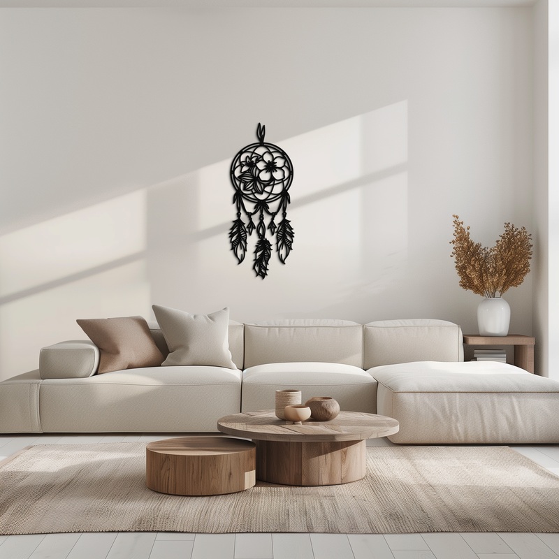 Dreamcatcher Metal Wall Art – Boho-Inspired Steel Wall Decor – KAF113