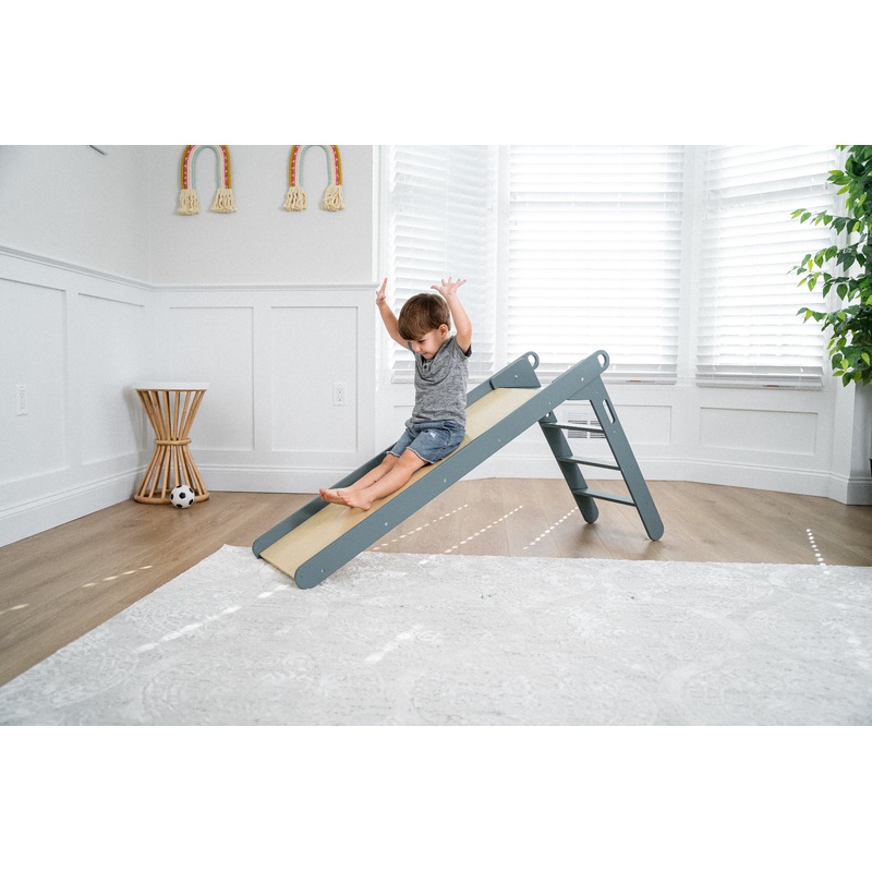Holland- Wooden Folding Slide|Blue|Gray|Purple