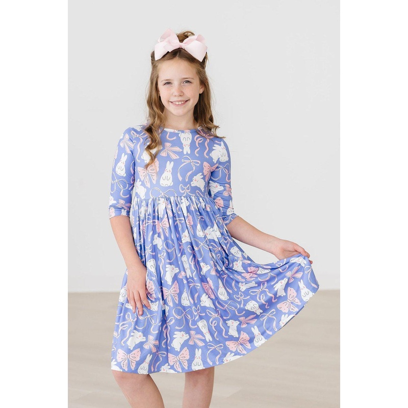 Hop, Skip & Twirl 3/4 Sleeve Pocket Twirl Dress