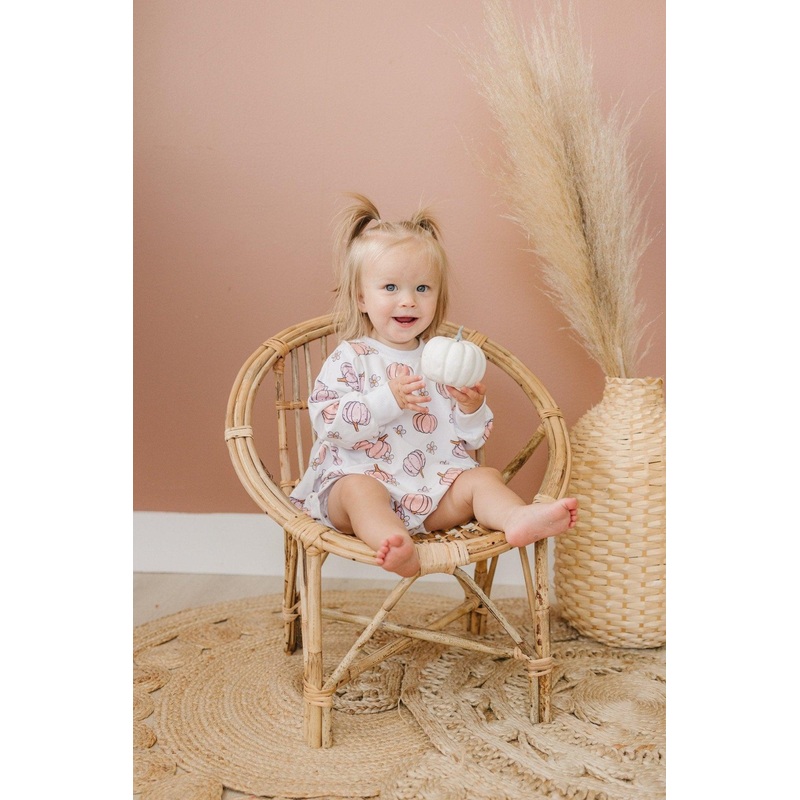 Pastel Pumpkins Bamboo Bubble Romper