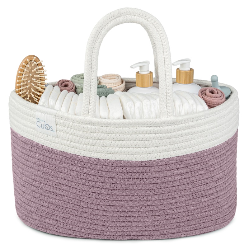 Rope Diaper Caddy by Comfy Cubs – Mauve