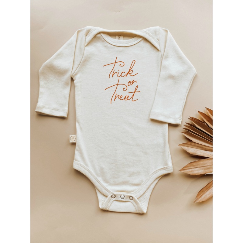 Trick or Treat – Long Sleeve Organic Cotton Bodysuit
