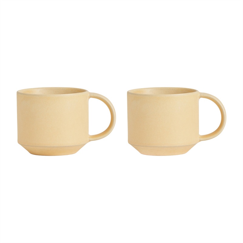 Yuka Mugs, Set of 2 in Butter