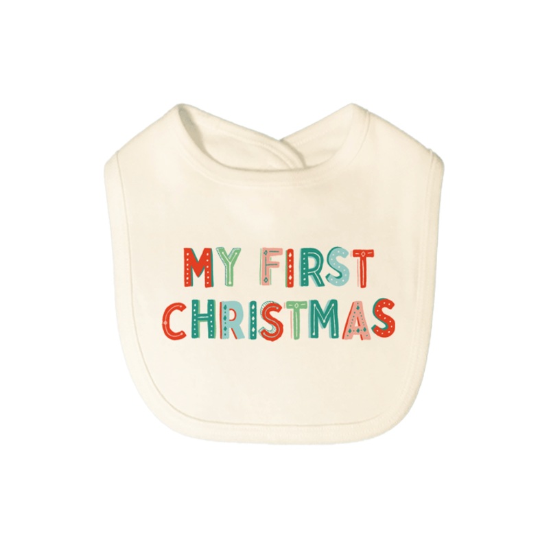 graphic bib | my first christmas