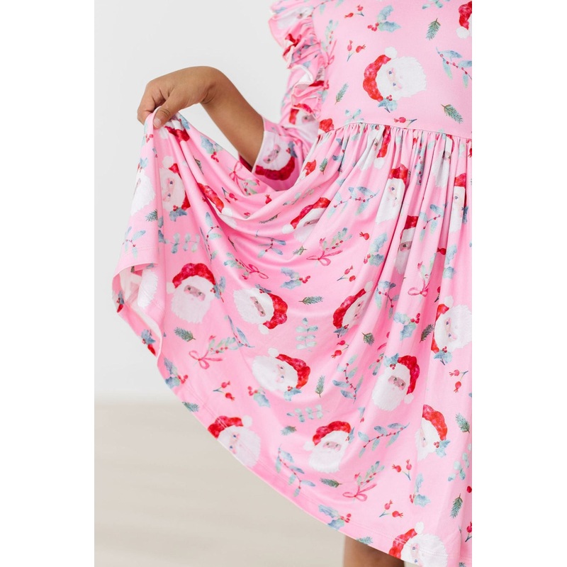 Jolly Old Saint Nick Ruffle Twirl Dress