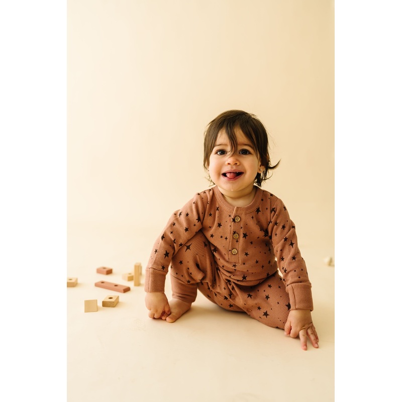 Organic Button Romper – Starstruck