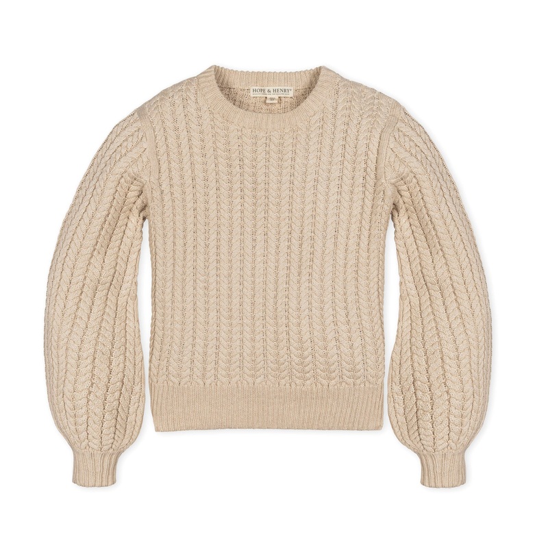 Organic Cable Sweater|X-Small|Small|Medium|Large|X-Large|XX-Large|Oatmeal Heather