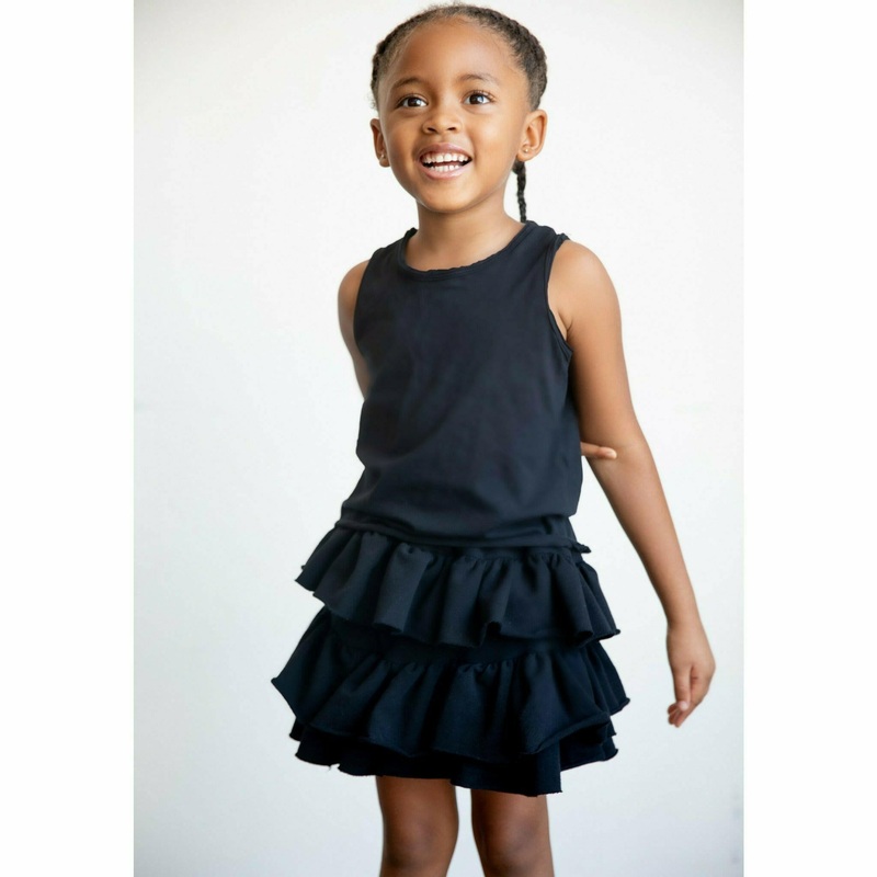 Organic Gigi Skirt Black|2-3|4-5|6-7|8-9|Black