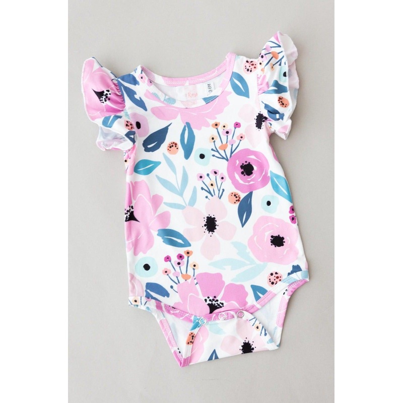 Pretty in Purple S/S Flutter Bodysuit