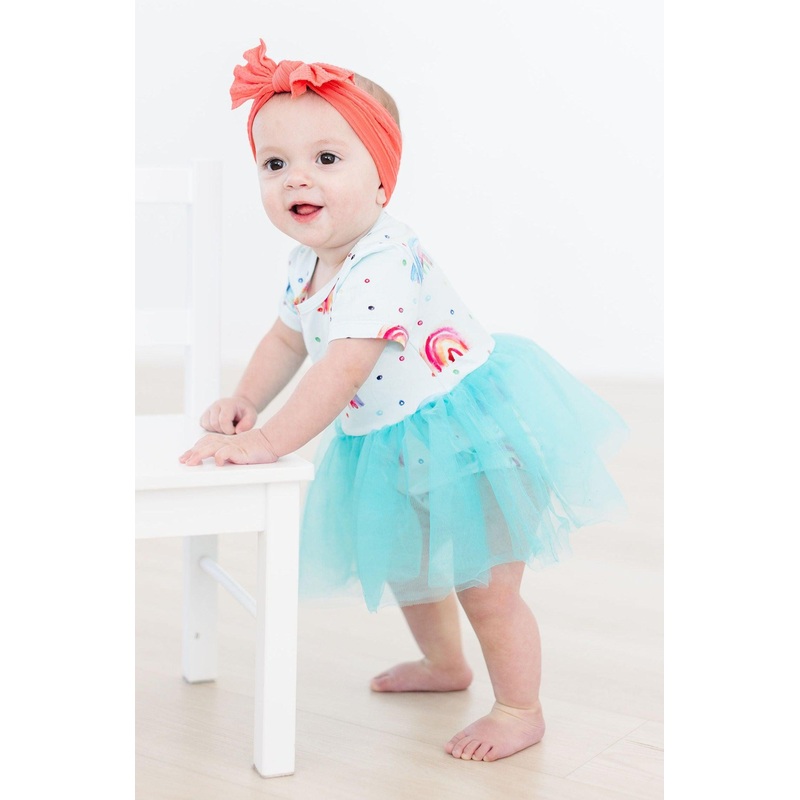 Rainbow Grooves Tutu Bodysuit|0-3M|3-6M|6-12M|12-18M|18-24M