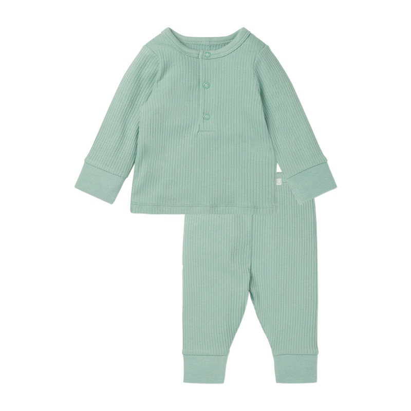 Ribbed Pajamas – Mint|0-3m|6-9m|9-12m|12-18m|18-24m|2-3yr|3-4yr|4-5yr|5-6yr