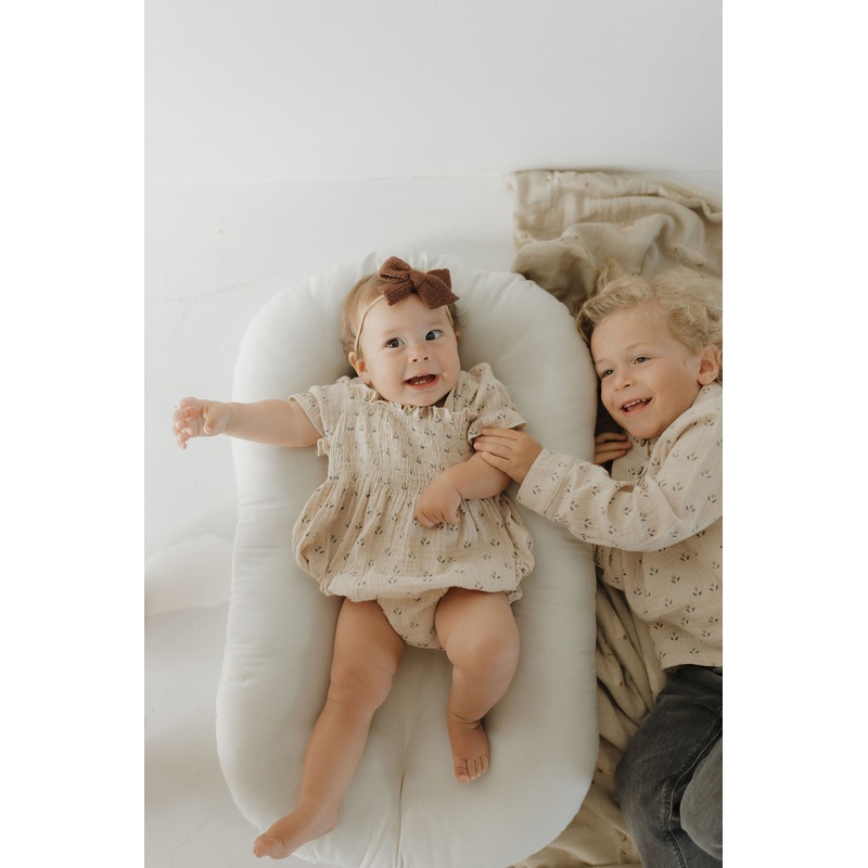 Ruffle Muslin Romper | Flora|Newborn|0-3 Months|3-6 Months|6-12 Months|12-18 Months|18-24 Months