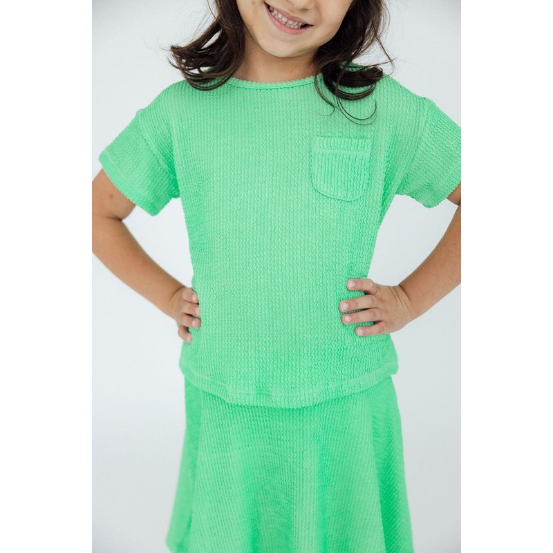 Seafoam Green Scrunchy Pocket Tee