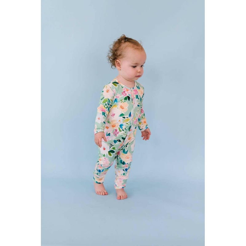 Baby Pajama in Watercolor Floral