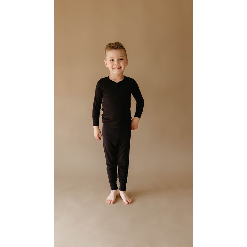 Bamboo Two Piece Pajamas | Black