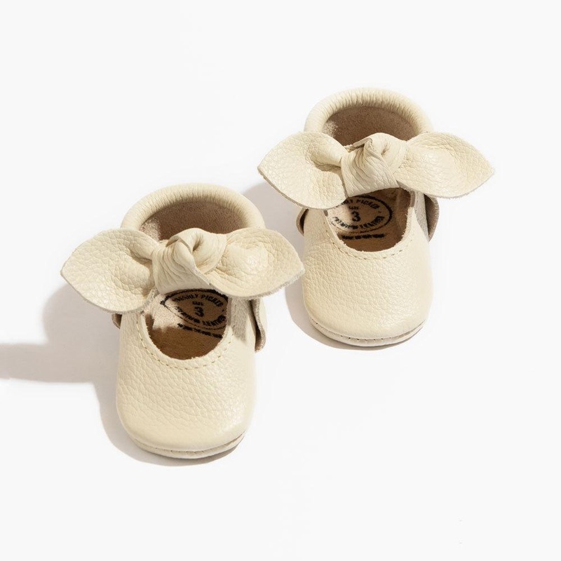 Birch Knotted Bow Baby Shoe|Soft Sole|Hard Sole|Newborn|1|2|3|4|5