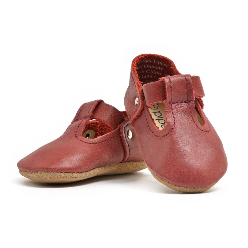 Burgundy – T-Strap Mary Jane – Soft Sole