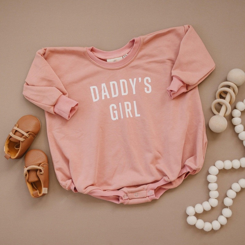 Daddy’s Girl Sweatshirt Romper – more colors