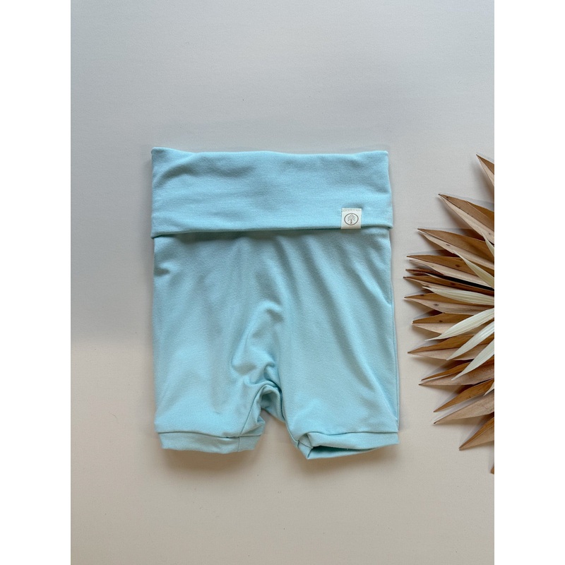 Fold Over Shorties | Caribbean Blue | Luxury Bamboo