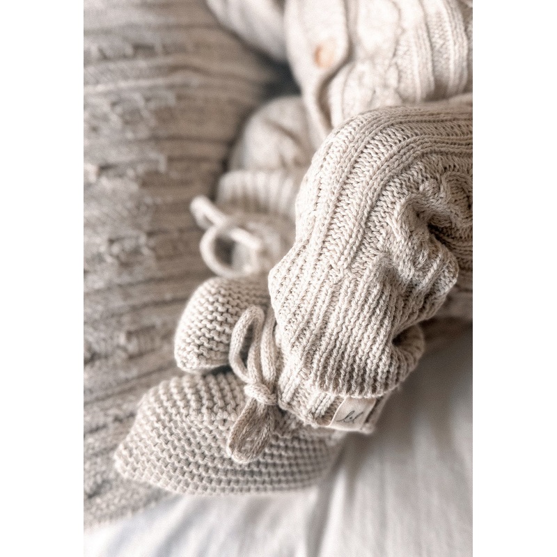 Luna + Luca Organic Booties – Natural