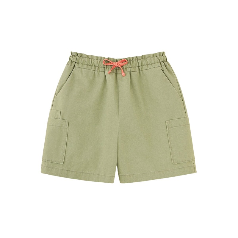 Organic Cotton Cargo Shorts – Oil Green