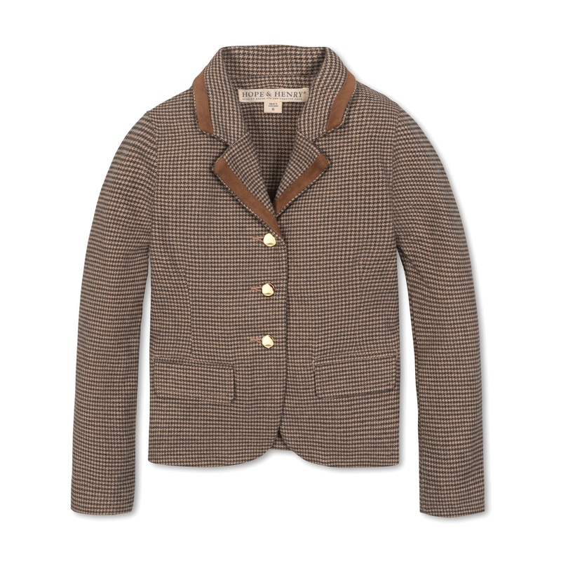 Organic Dress Blazer|2T|3|4|5|6|7|8|10|12|Camel Houndstooth
