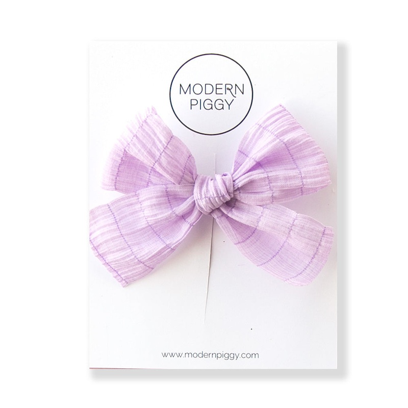 Pastel Purple | Ribbon Bow|Alligator Clip|Nylon Headband