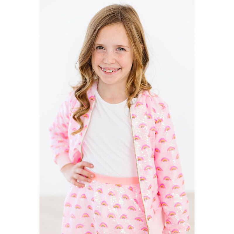 Pink Rainbow Sequin Jacket|2T|3T|4T|5/6|7/8|9/10|11/12