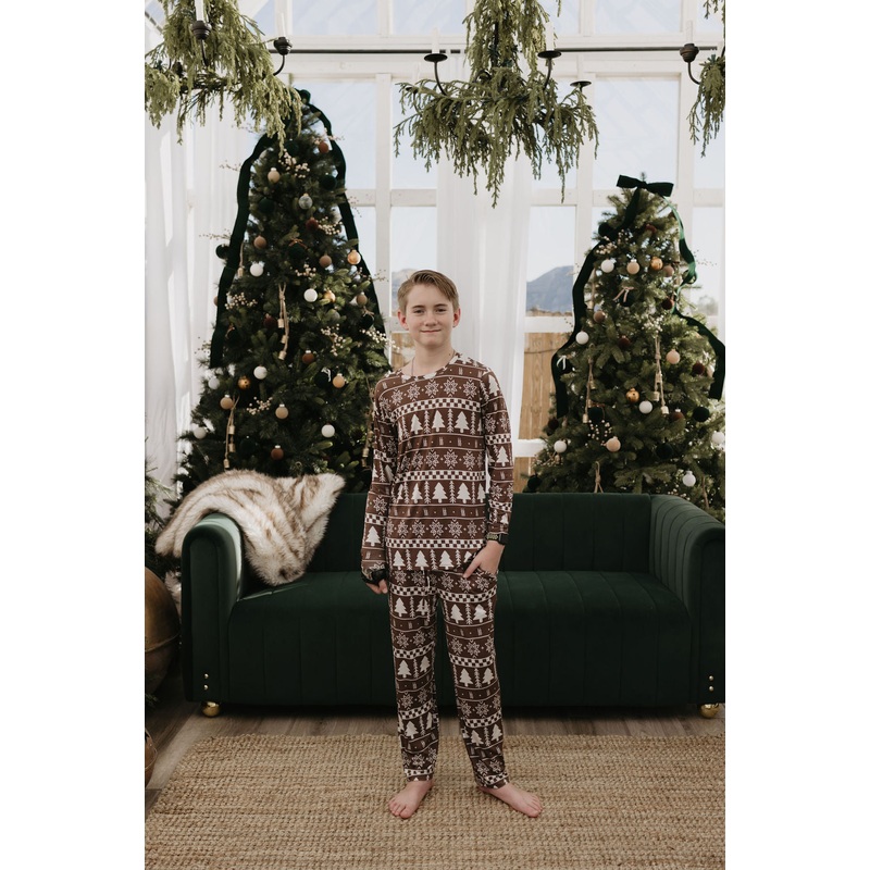 Pre-Teen Straight Leg Bamboo Pajamas | Forever Fair Isle