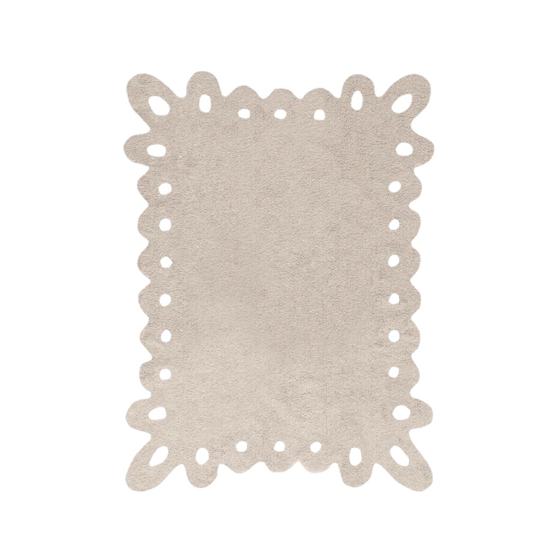 WASHABLE RUG LACE BEIGE|120 x 160 cm|Beige