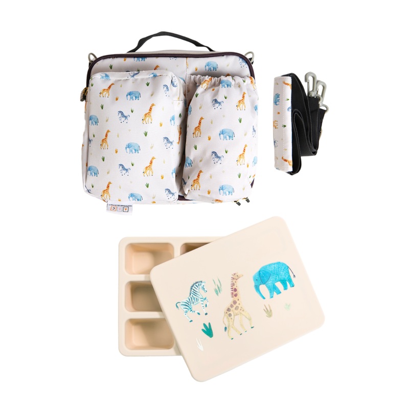 Bento and Lunch Bag Set Safari (Lunch Bag Avail at The Container Store)