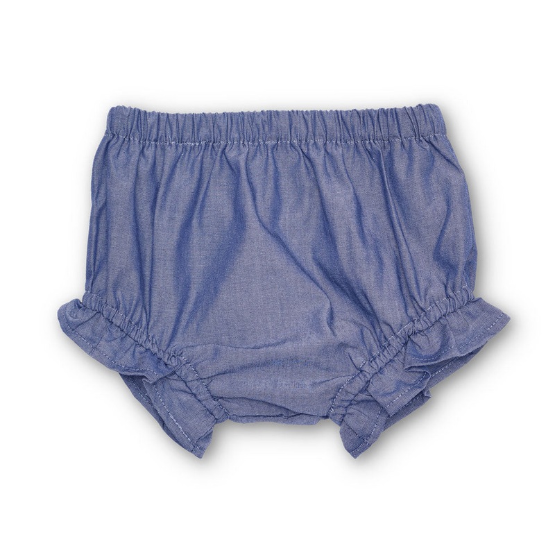 Bloomers – Chambray|3-6 mo.|6-12 mo.|12-18 mo.|18-24 mo.|Chambray