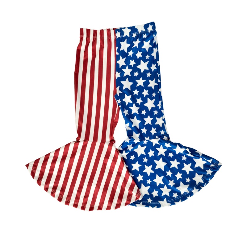 PREORDER! Keely Exaggerated Bell Bottoms – Patriotic Stars & Stripes