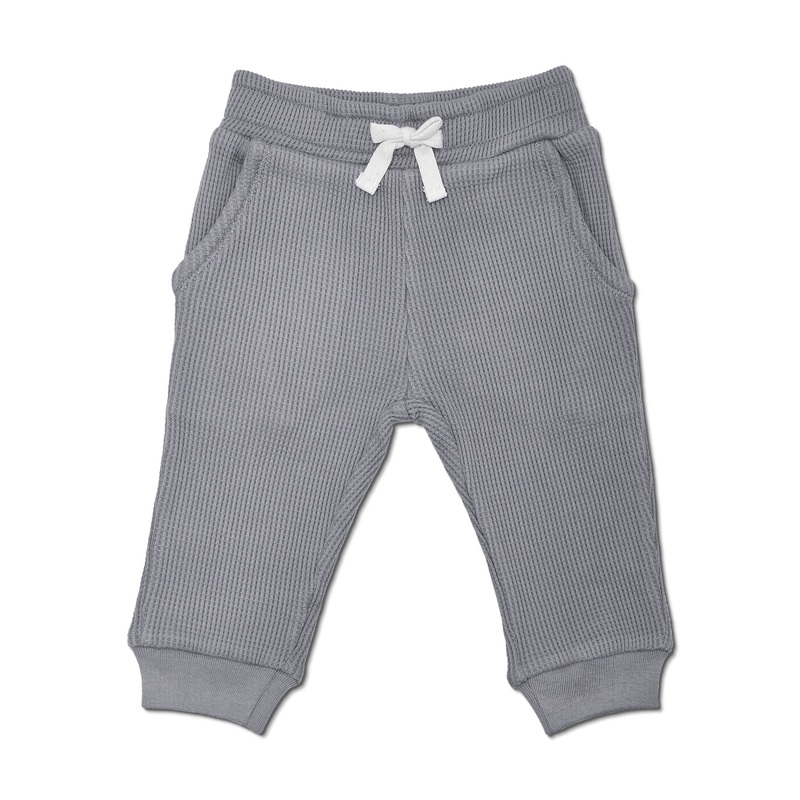 Waffle Joggers – Smoke|3-6 mo.|6-12 mo.|12-18 mo.|2T|3T|Smoke